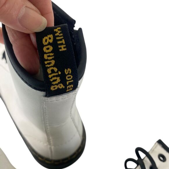 Dr Martens sz 5 White ZAVALA J Aw004 Original Air Wair Leather bounce - Picture 6 of 8